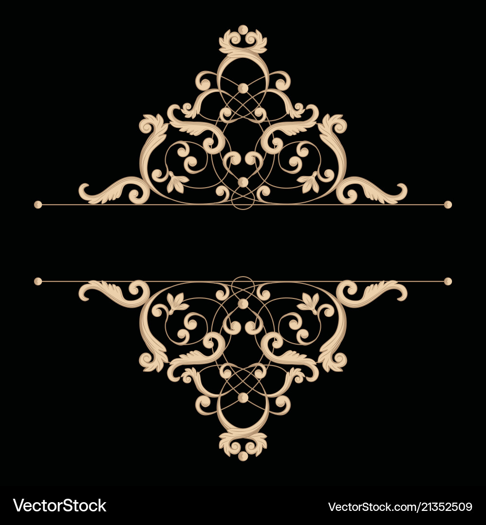 Divider or frame in calligraphic retro style Divider or frame in calligraphic retro style vector image