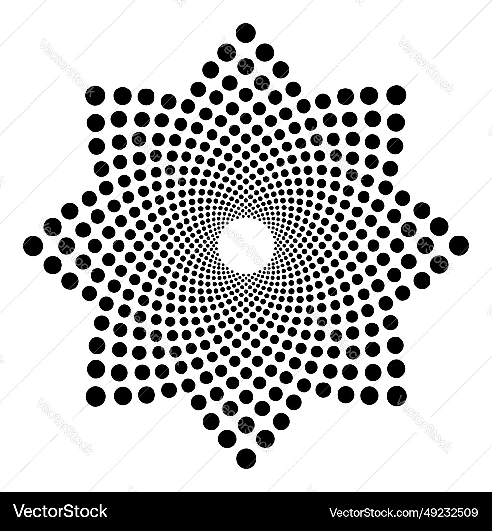 Dotted pattern geometric shape design element vector image
