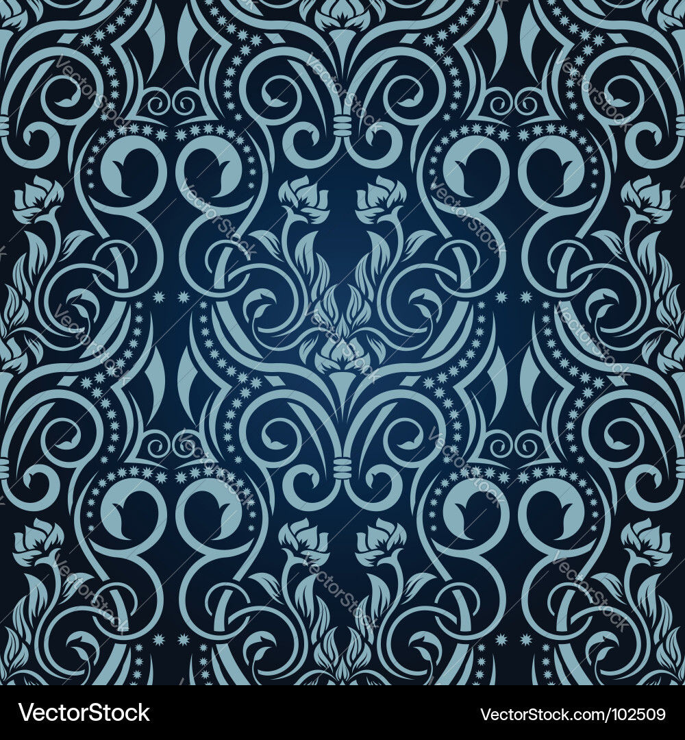 Elegant Floral Wallpaper Vector Image