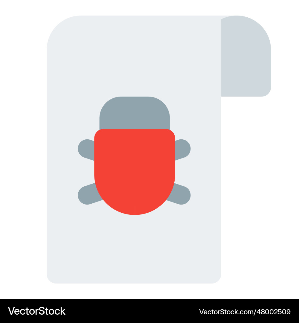 File information exploit by a bug Vector Image