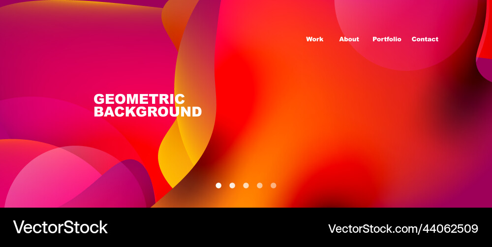 Flowing gradient colors and round elements vector image