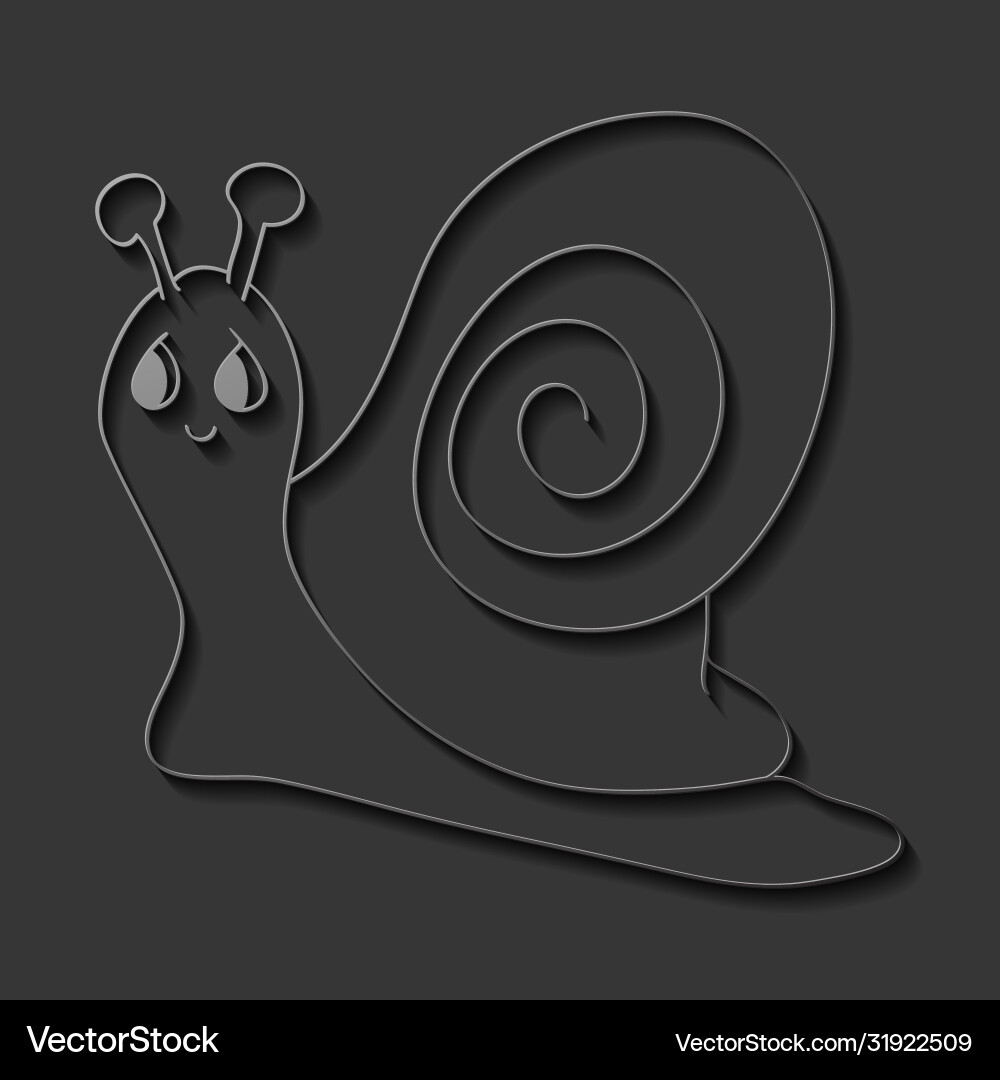 Four snails with different shells on a white vector image