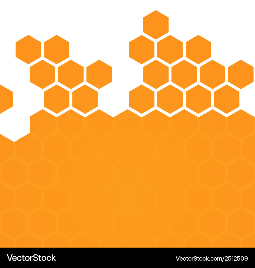 Hexagonal Orange Pattern Royalty Free Vector Image