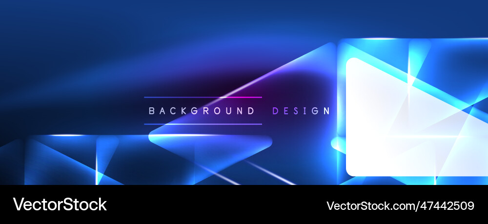 Neon lights hacking geometric background virtual Vector Image