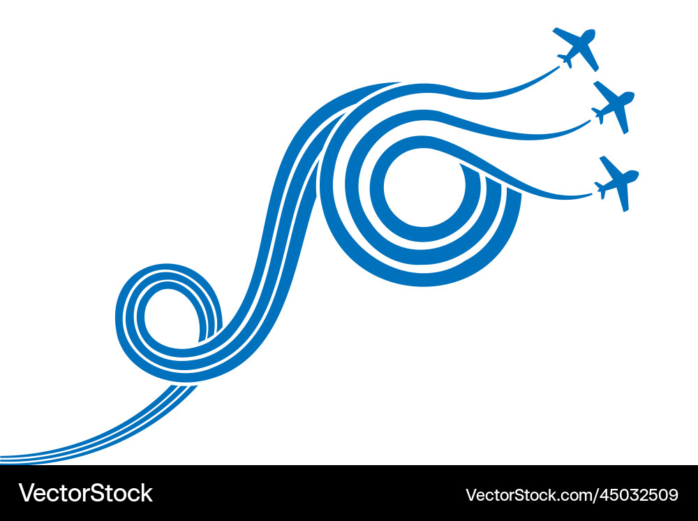 Planes make a loop Vector Image