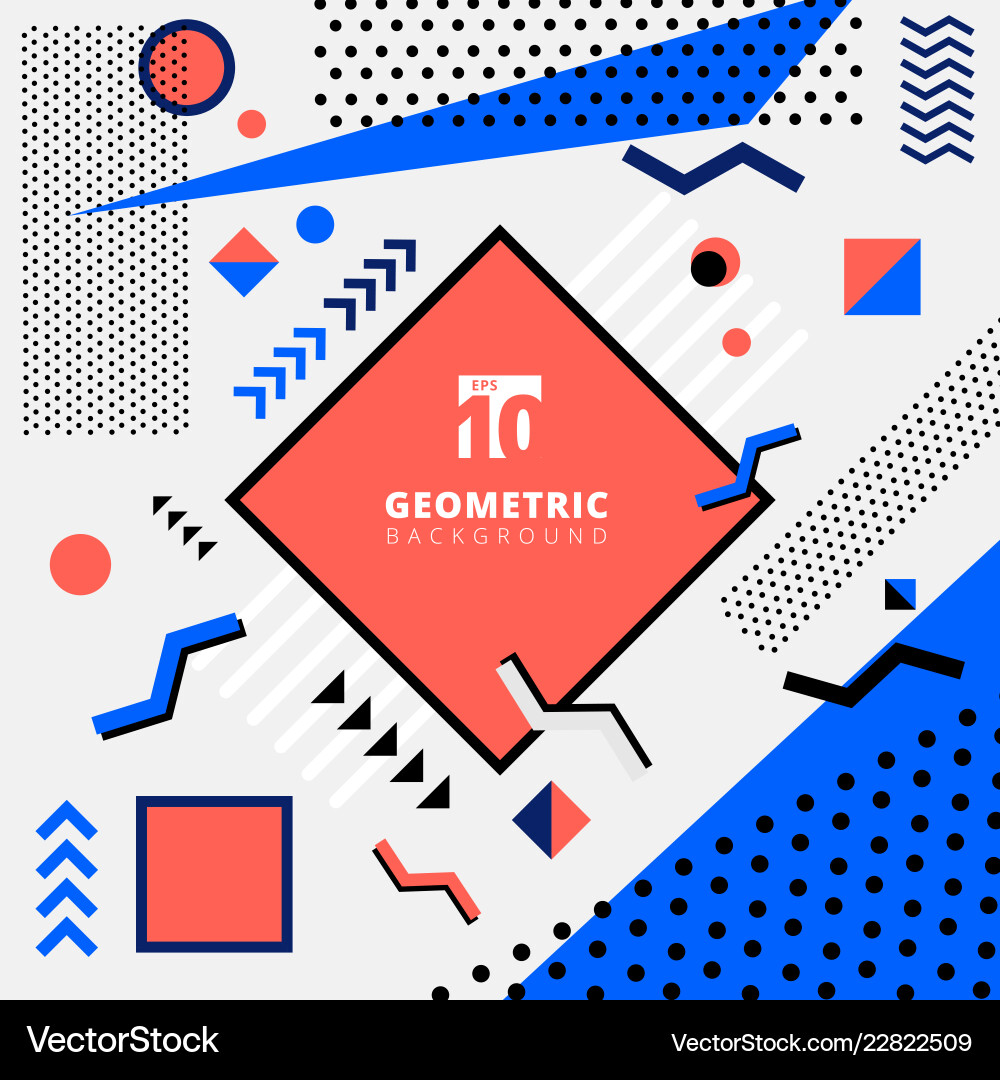 Retro Memphis Pattern Vector Image