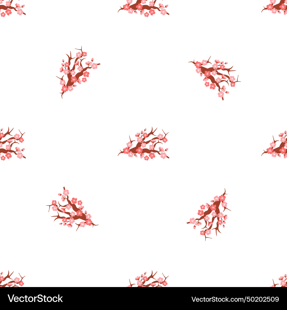 Sakura pattern the vegetation motif repeated Sakura pattern the vegetation motif repeated vector image