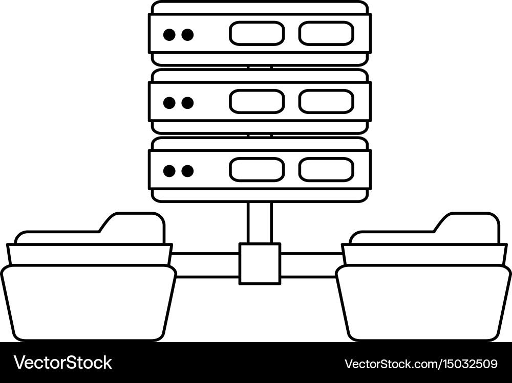 Server web hosting related icon image vector image