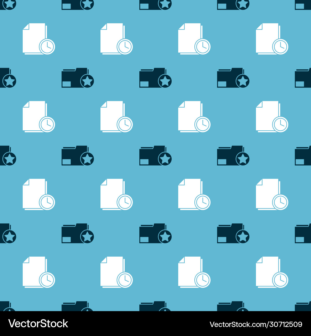 Set document folder with star vector image