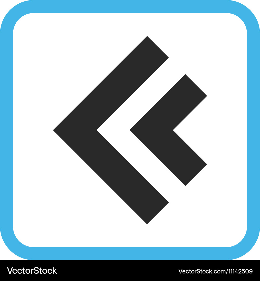 Shift left icon in a frame – Royalty-Free Vector | VectorStock