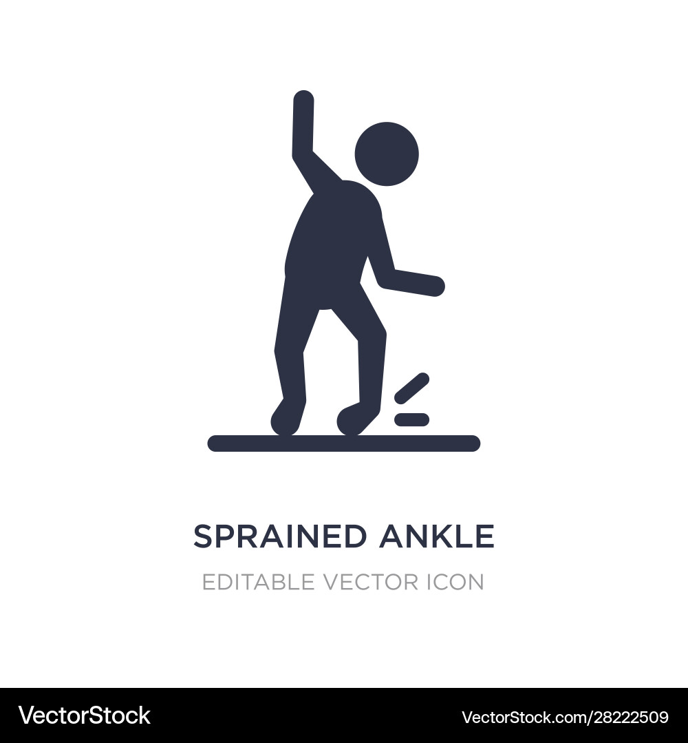 Sprained Knöchel Icon - Weißer Hintergrund Vektorbild