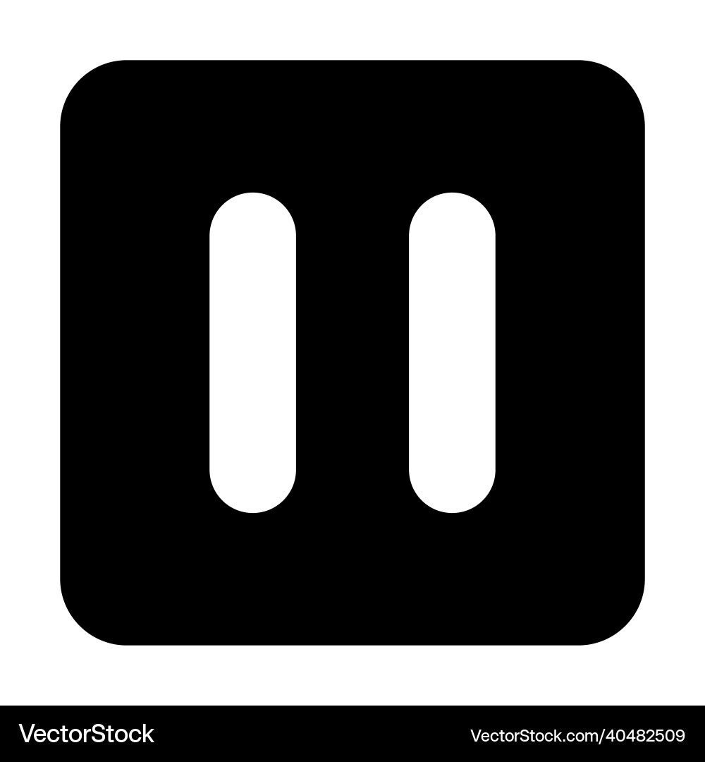 Stop and pause icon interface media button Vector Image