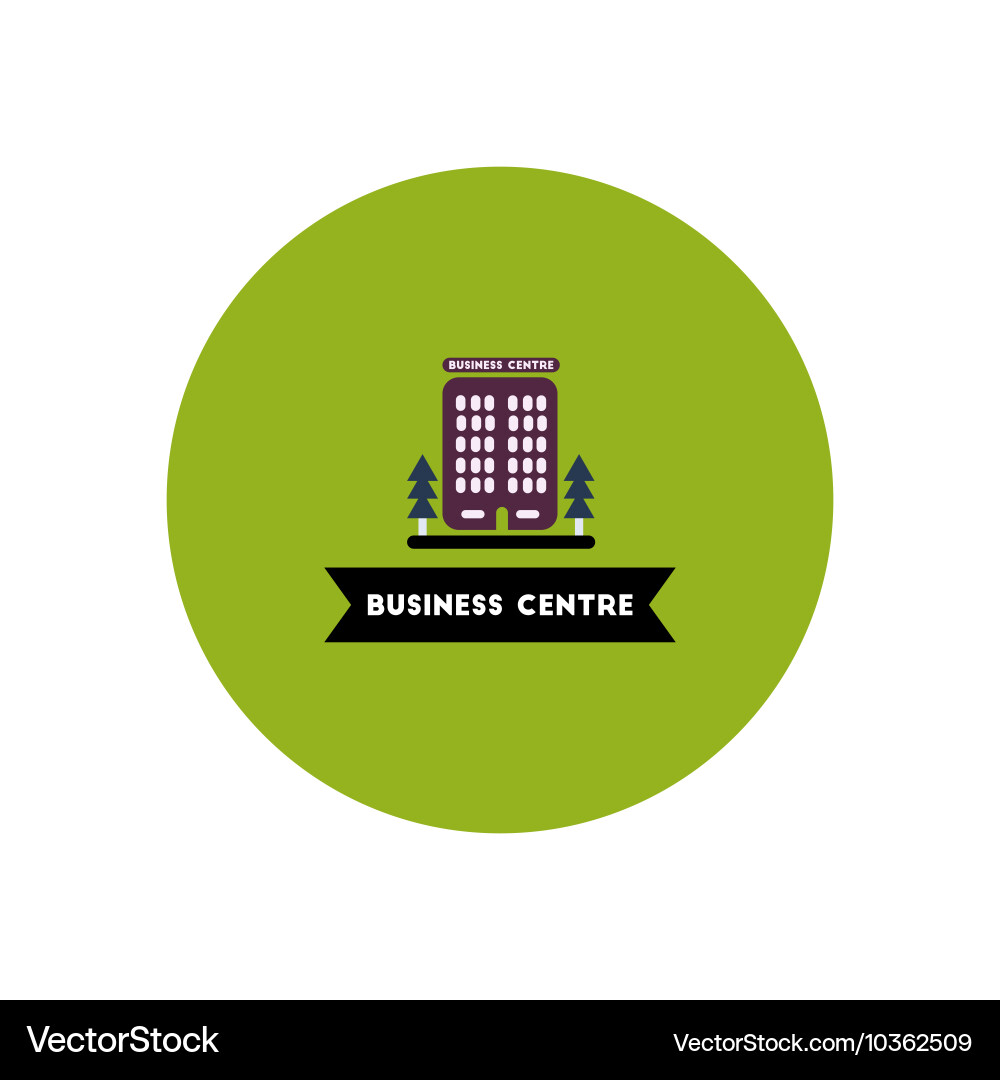 Stylish icon in color circle building business Vector Image