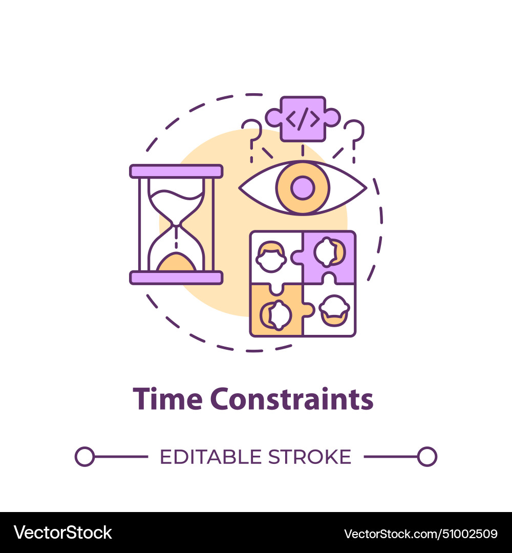 Time constraints multi color concept icon Time constraints multi color concept icon vector image