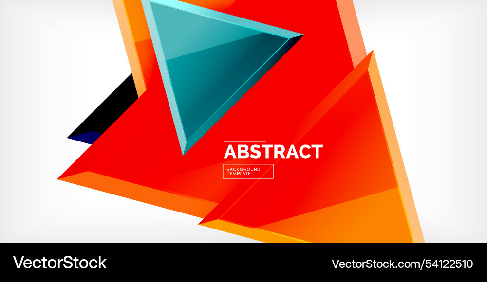 Abstract background - colorful triangles with 3d Abstract background - colorful triangles with 3d Vector Image