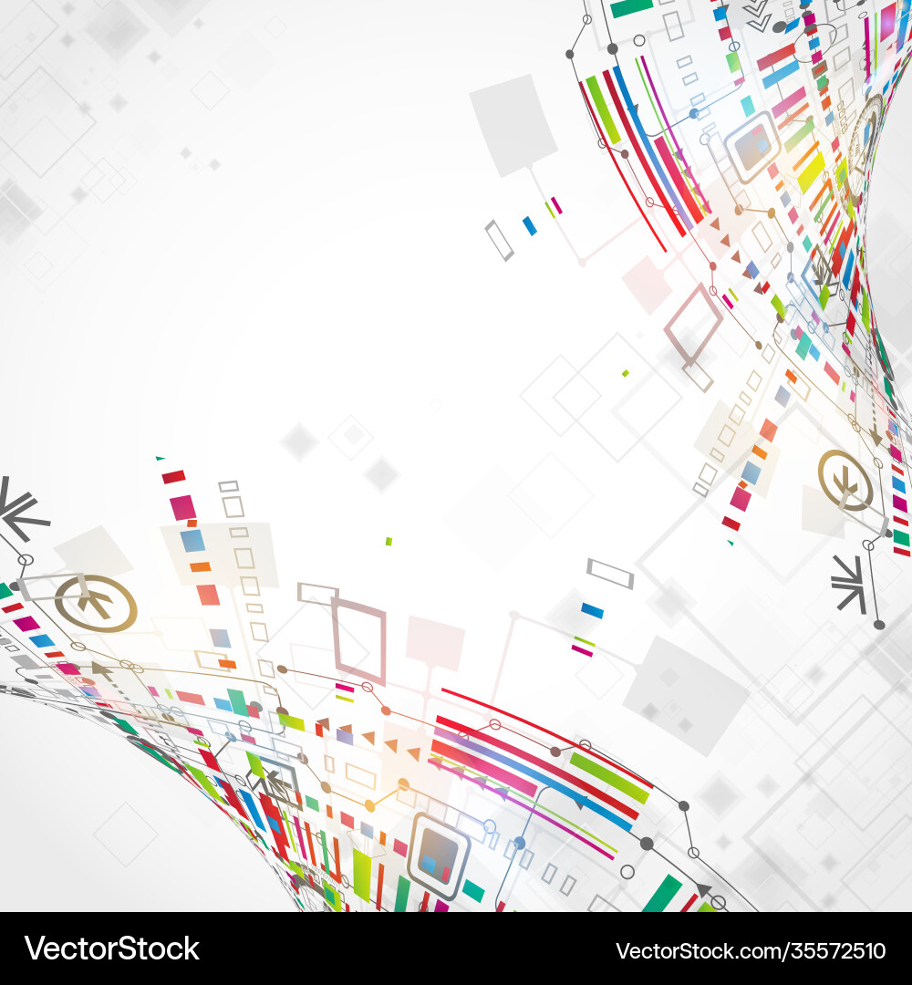 Abstract technological background with various Abstract technological background with various vector image