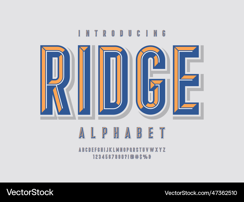 Chisel font Chisel font vector image