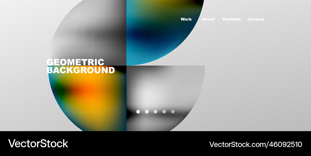 Circles and round elements abstract background vector image