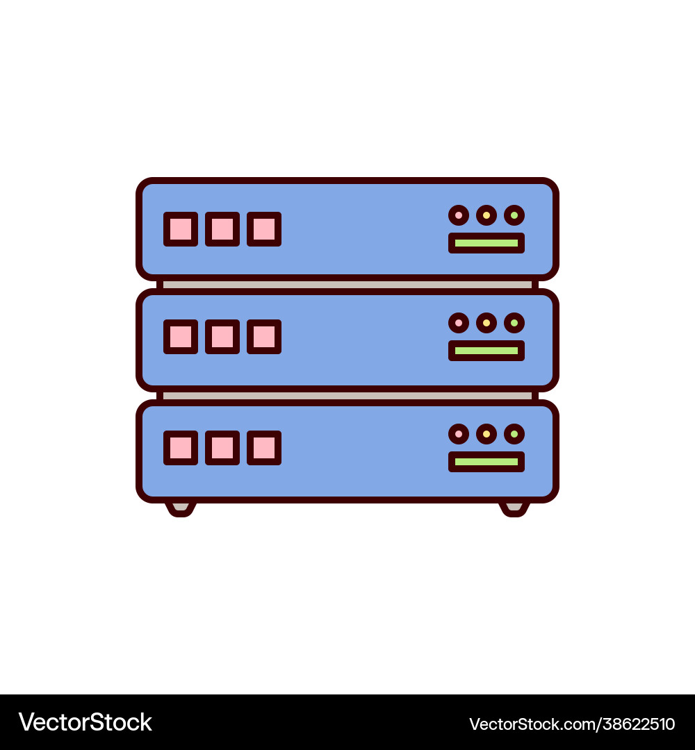 Database icon server Database icon server vector image
