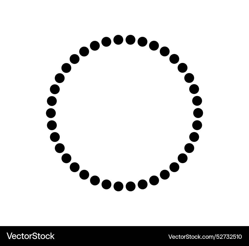 Dotted circle icon round lines design Dotted circle icon round lines design vector image