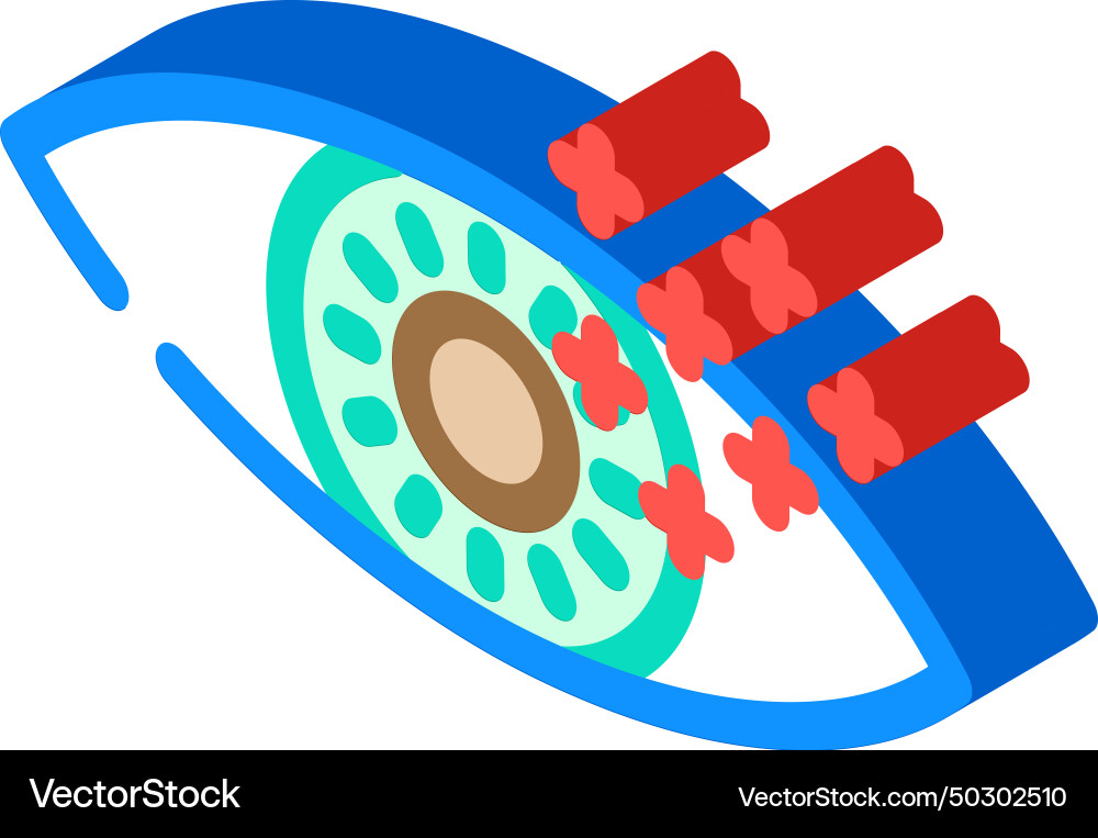 Eye tracking ux ui design isometric icon Eye tracking ux ui design isometric icon vector image