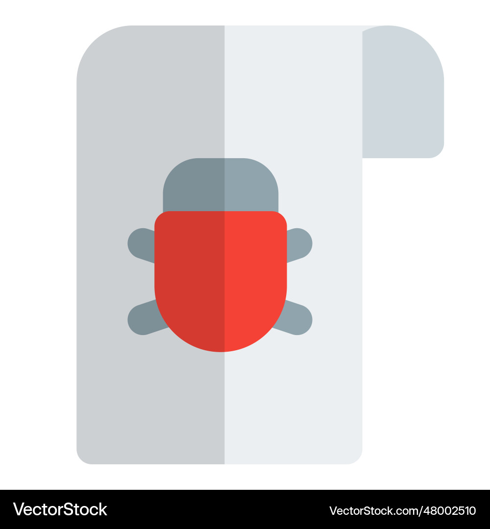 File information exploit by a bug vector image