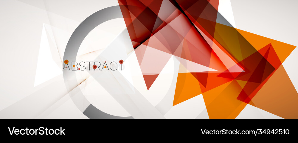Geometric abstract background color triangle vector image