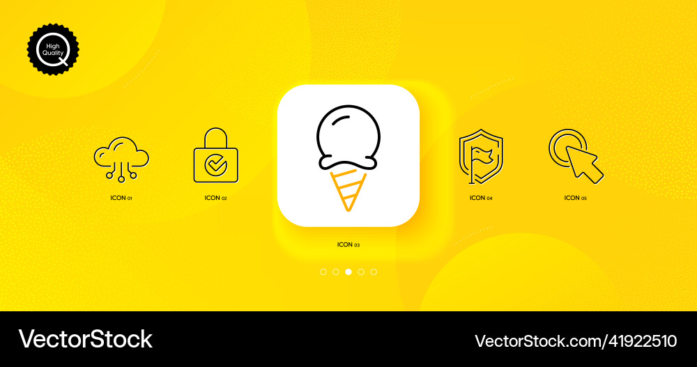 Ice cream cloud computing and password encryption Ice cream cloud computing and password encryption vector image