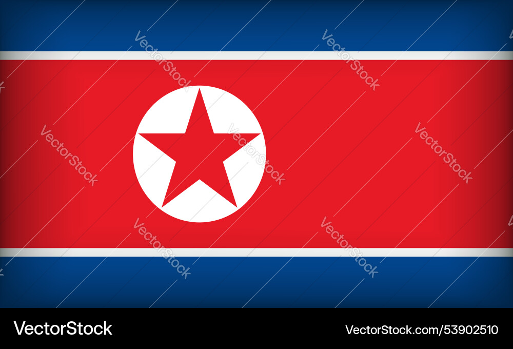 North Korea Flag Vector Image