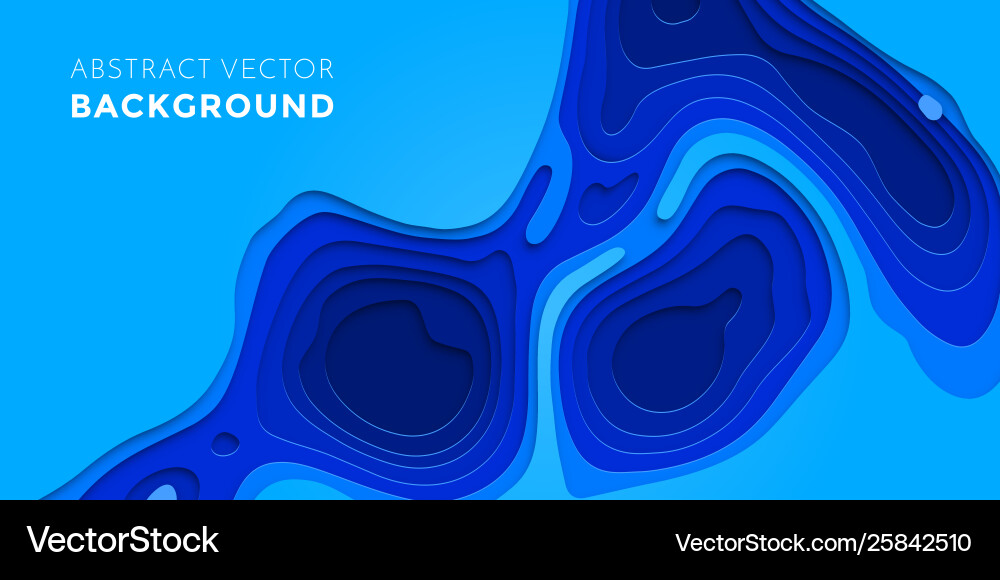 Papercut blue gradient multi layer background Papercut blue gradient multi layer background vector image