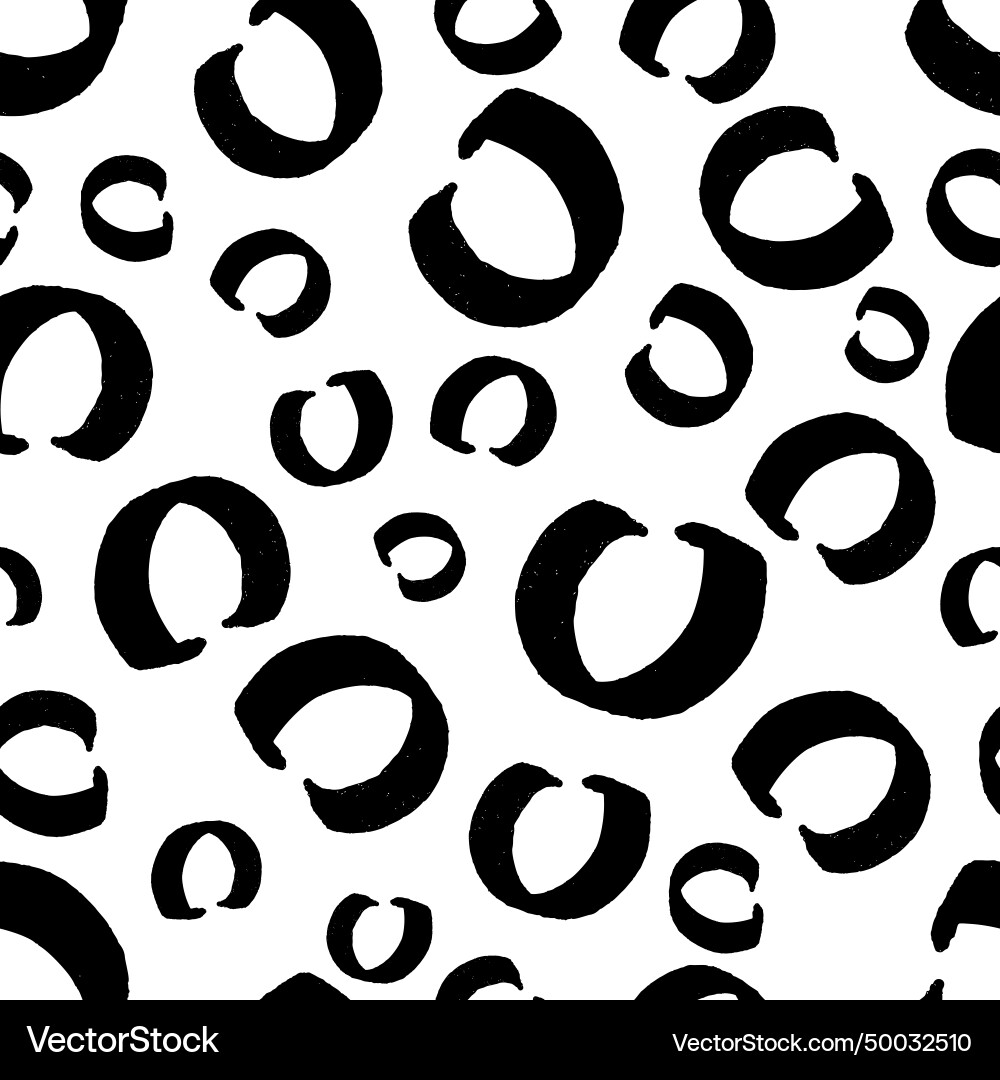 Seamless pattern with sketch circles shape Vector Image
