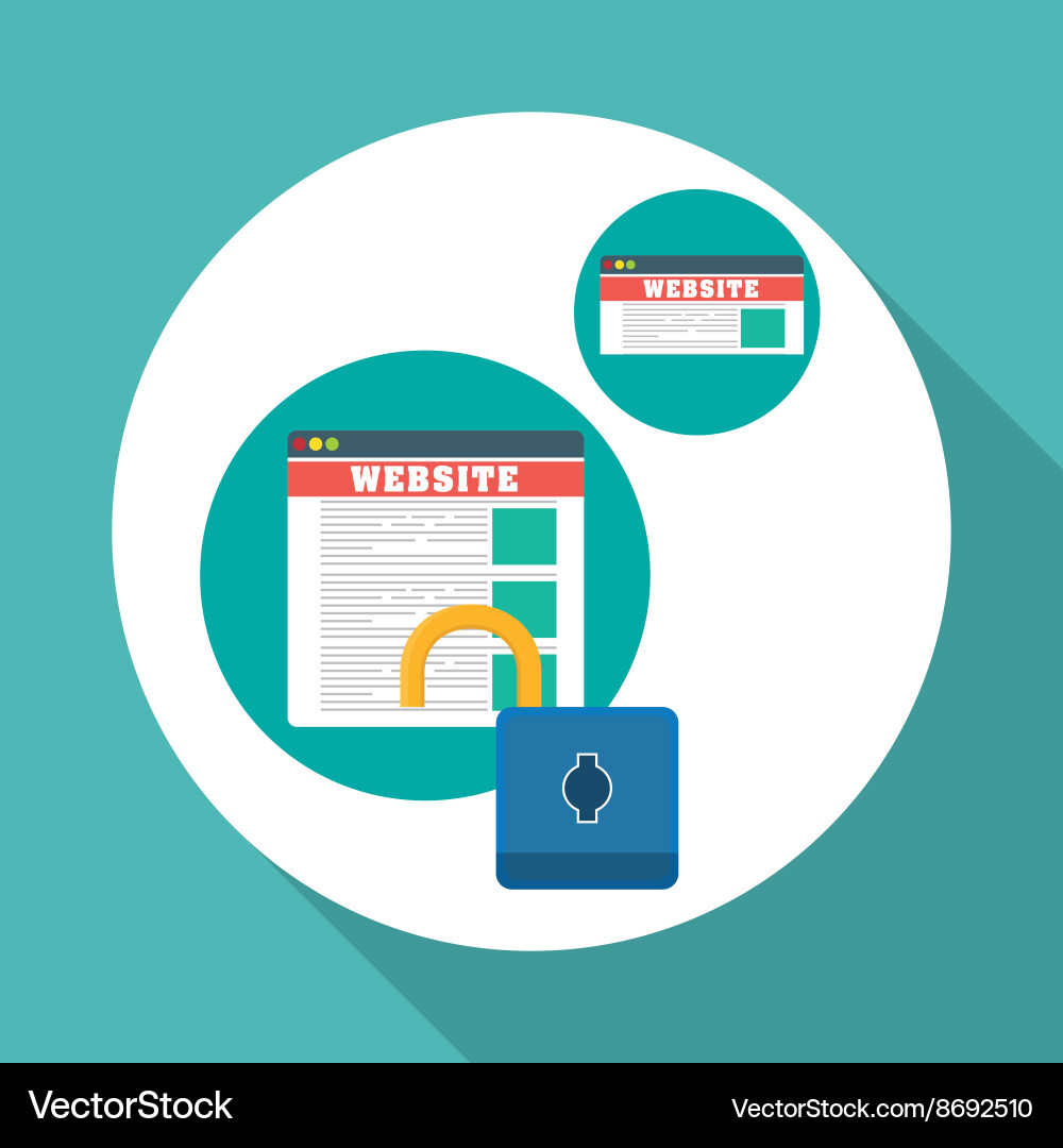 Security system design technology vector image