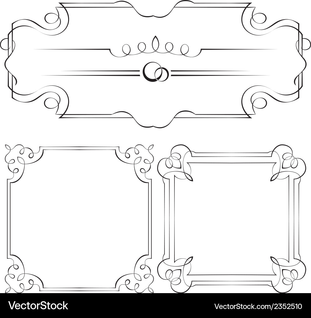Set frames for design vector image