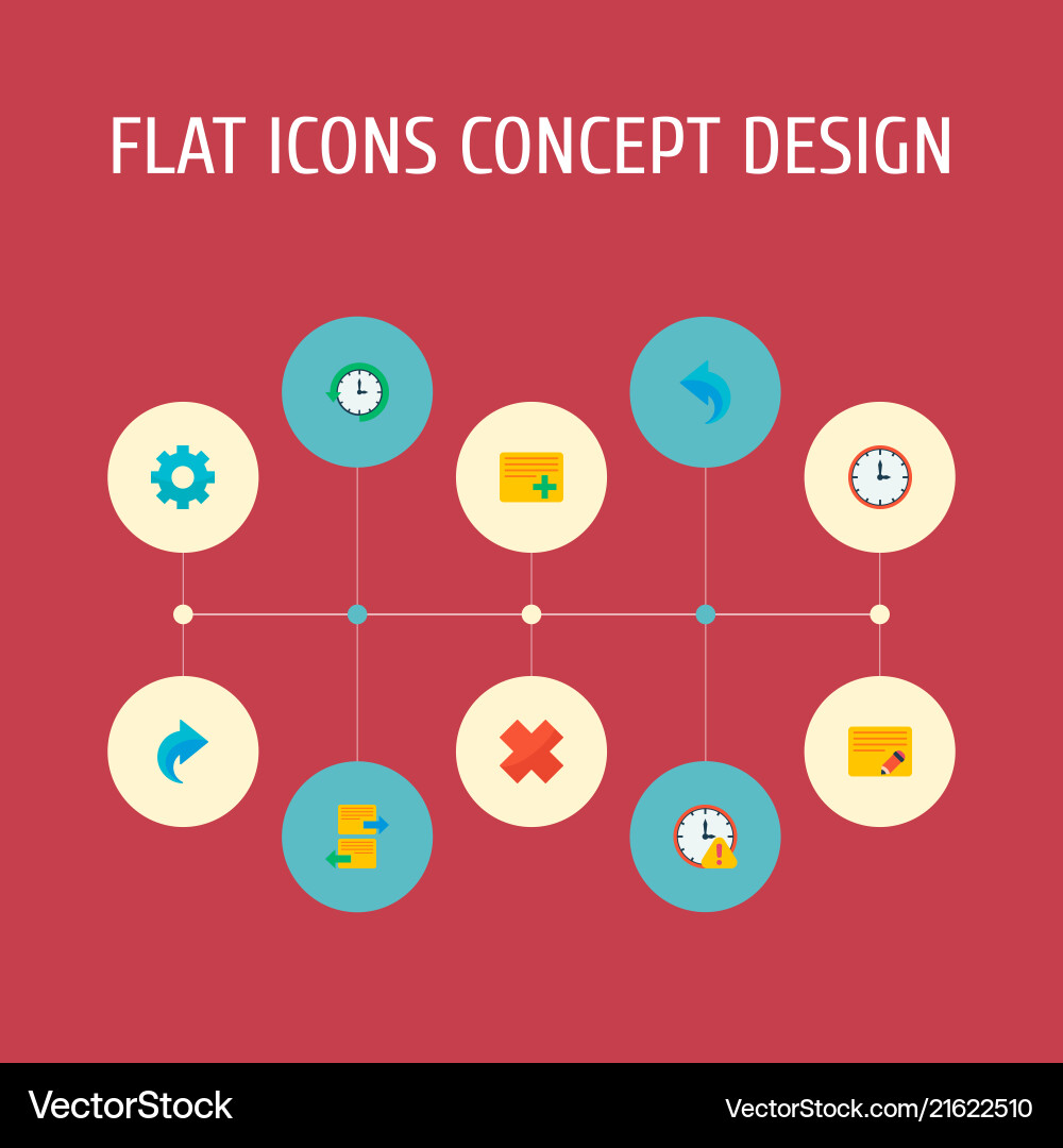 Set task manager icons flat style symbols Set task manager icons flat style symbols vector image