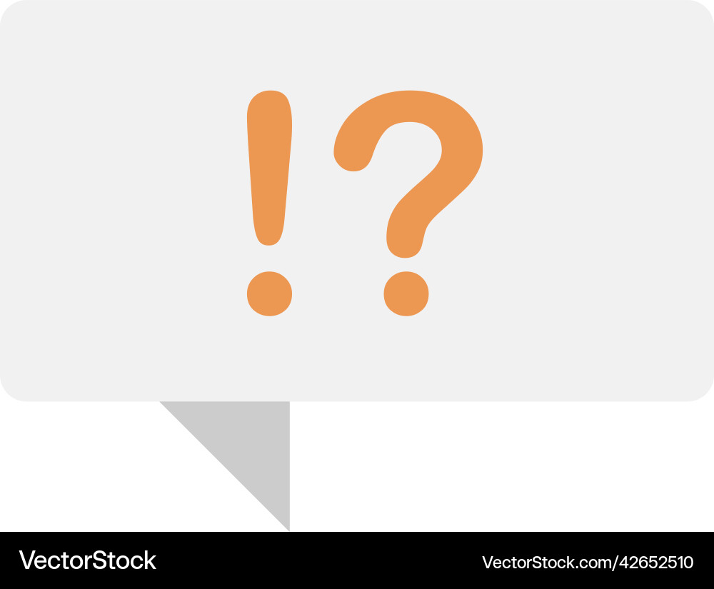 Speech box with exclamatory and question mark Speech box with exclamatory and question mark vector image