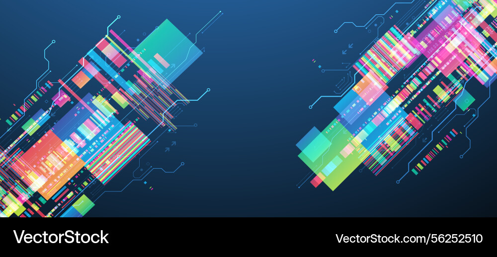 Technological background with colorful squares Technological background with colorful squares vector image