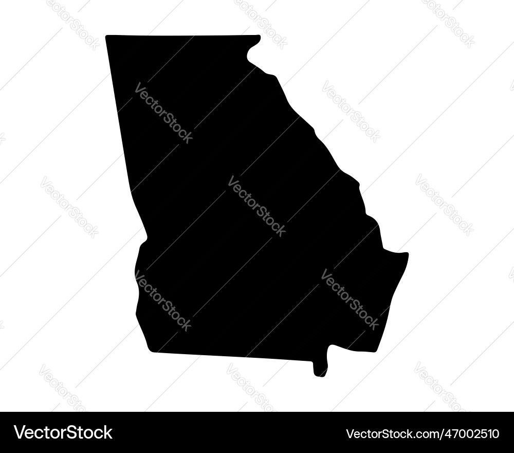 Us state map georgia silhouette symbol Vector Image