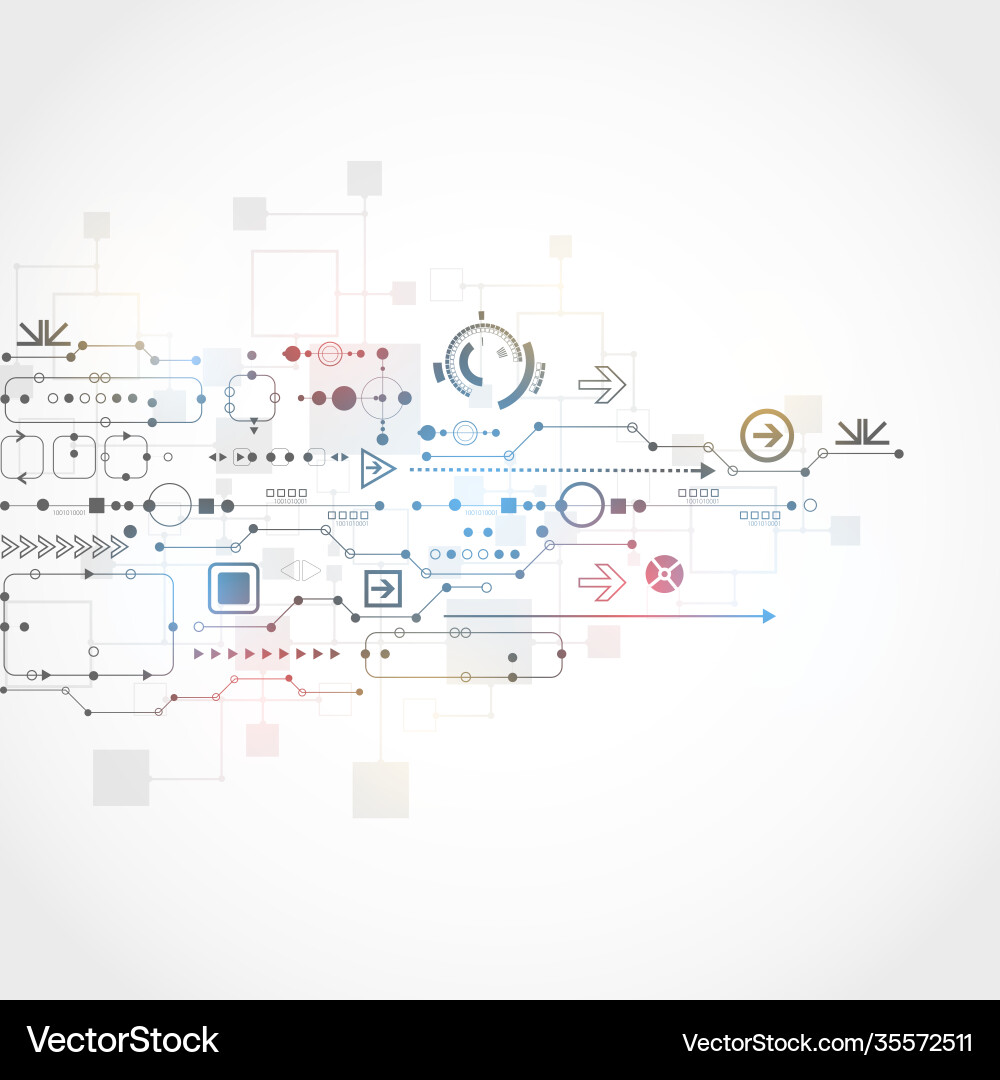 Abstract technological background with various Abstract technological background with various vector image