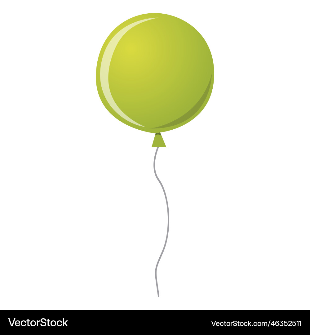 Balloon string circle vector image