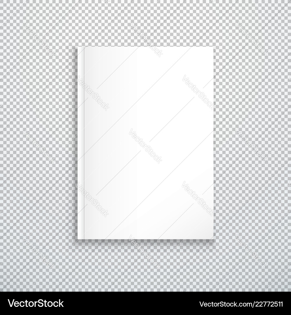 Blank magazine template mockup vector image