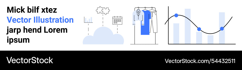 Cloud computing concept with data storage Vector Image