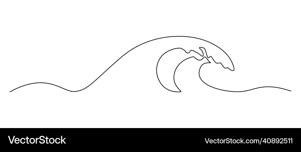 Continuous Line Wave vector image