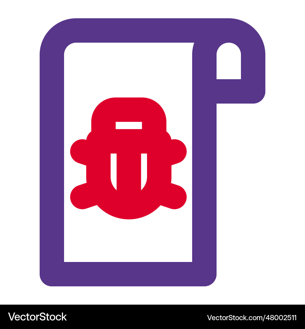 File information exploit by a bug Vector Image