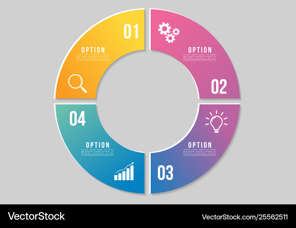Infographic design template with options steps vector image