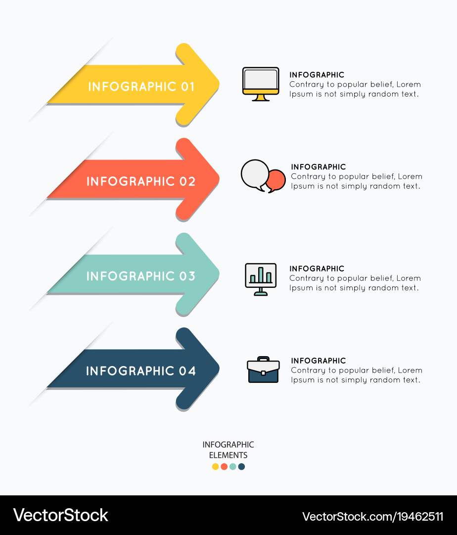 Infographic elements with icons on map background Vector Image