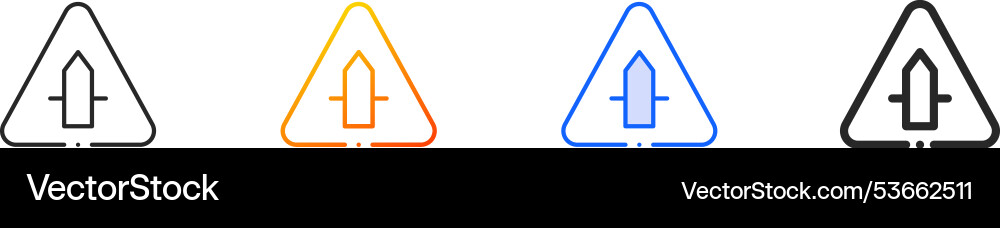 Intersection iconthin linear gradient blue stroke Intersection iconthin linear gradient blue stroke vector image