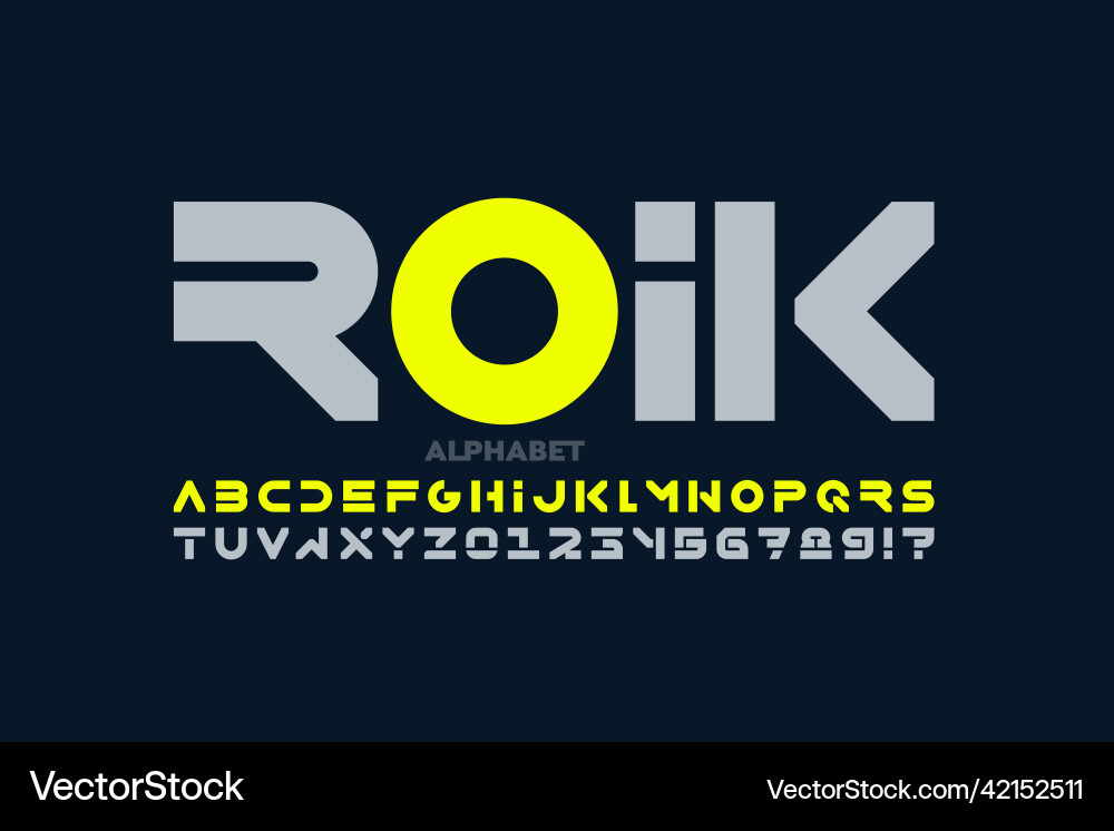Modern Minimal Font - Alphabet Set vector image