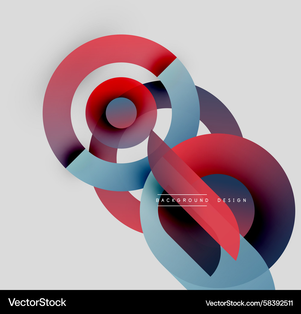 Overlapping Circles Abstract Vector Image