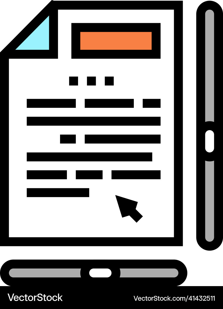 Page navigation scroll color icon Page navigation scroll color icon vector image