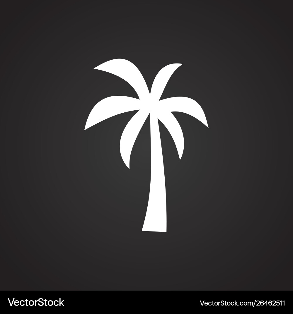 Palm tree icon on background for graphic and web Palm tree icon on background for graphic and web Vector Image